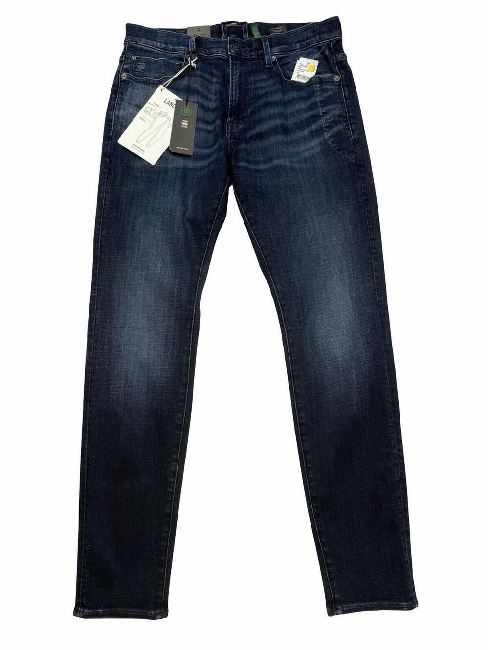 G-Star RAW Lancet Skinny Jeans Faded Undersea Dark Wash Blue Size 32 W | 32 L